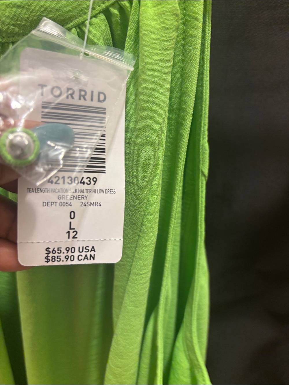 Torrid Bright Green Halter Maxi Dress - Picture 2 of 2